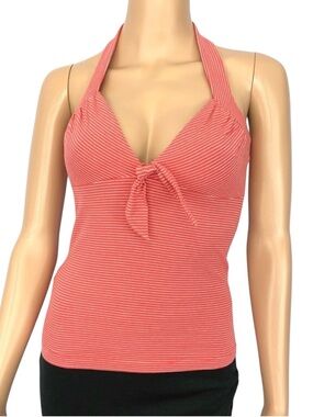 Mango Halter Striped Top Size S
